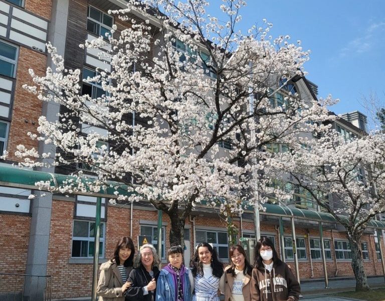 Anitha Quintin with fellow teachers in Korea